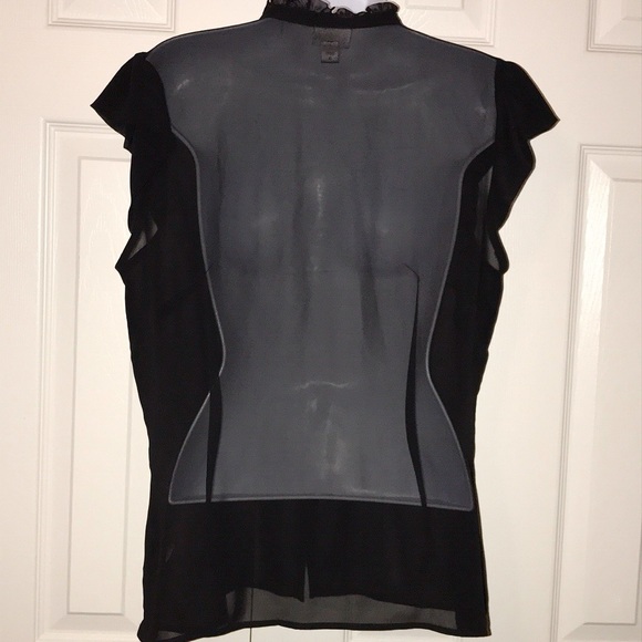 Sheer Ruffle Front Blouse - Picture 3 of 3